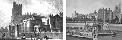 Lambeth Palace Church was where the Moore family were baptised