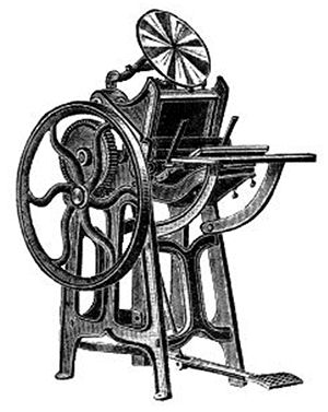 Moore family printer pressman's printing press