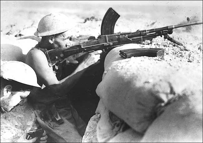 Bren Gun crew dug in