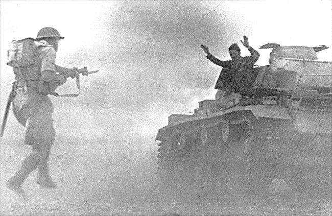 Panzer MkIII tank crew surrender