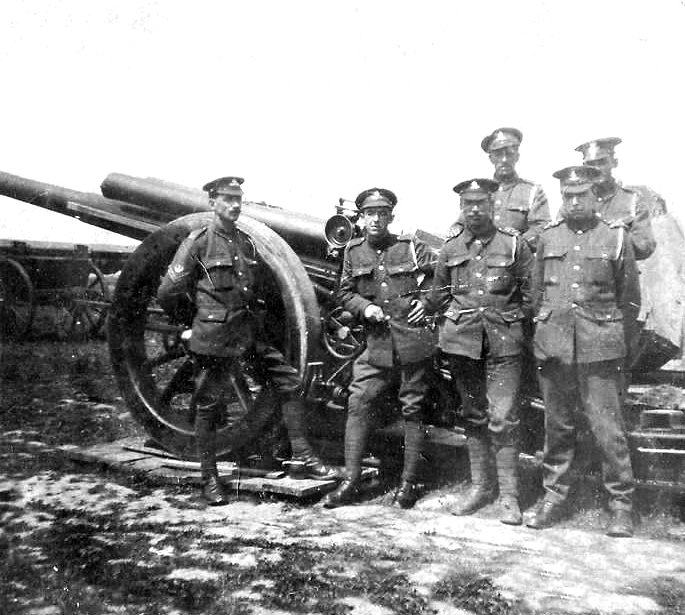 this is a WW1 photograph of William George Moore as a gunner in the Royal Artillery 