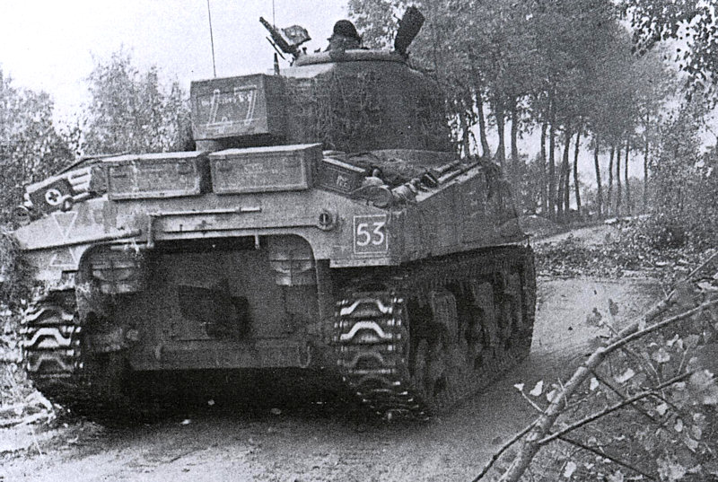 A Squadron tank of 144th Regiment Royal Armoured Corps 1944